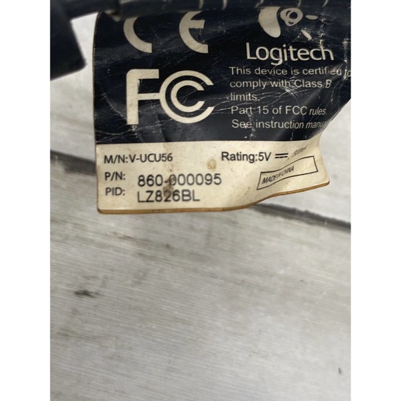 Logitech Mini Webcam with Microphone Web Camera V-UCU56 PN860-000095 - Picture 6 of 7